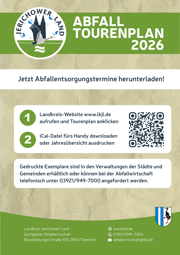 Bild vergr&ouml;&szlig;ern: Plakat Abfalltourenplan