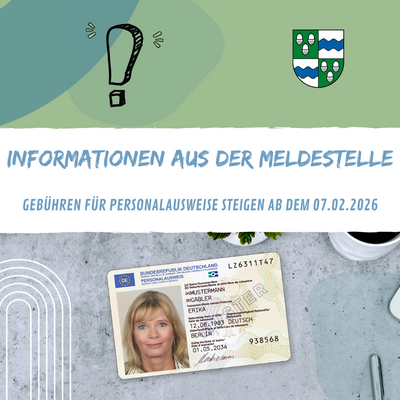Meldeamt - Geb&uuml;hrenerh&ouml;hung Personalausweis