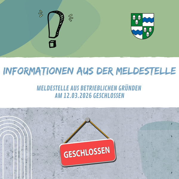 Pressemitteilung - 2026.03.12 - Meldeamt geschlossen
