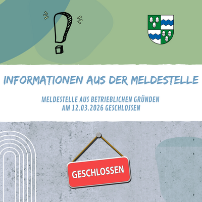 Pressemitteilung - 2026.03.12 - Meldeamt geschlossen